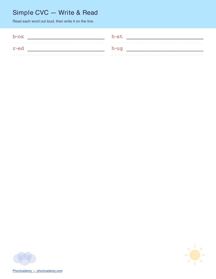 Christmas Words — Write & Read (Free PDF) — page 2