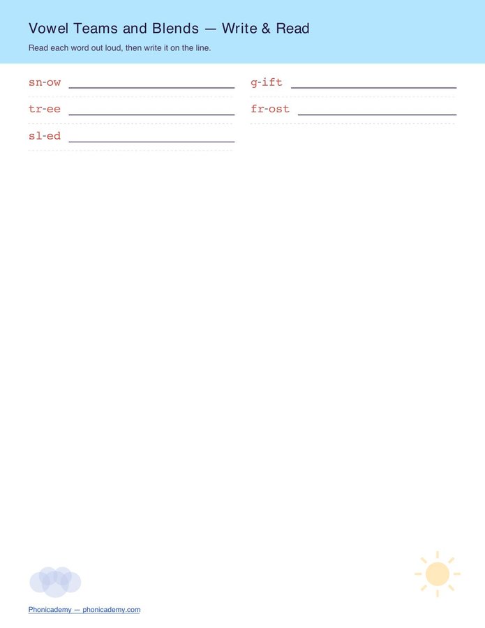 Christmas Words — Write & Read (Free PDF) — page 3