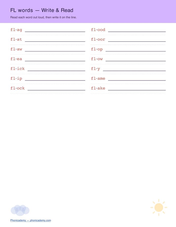 Consonant Blends Worksheet — L, R & S (Free PDF) — page 4