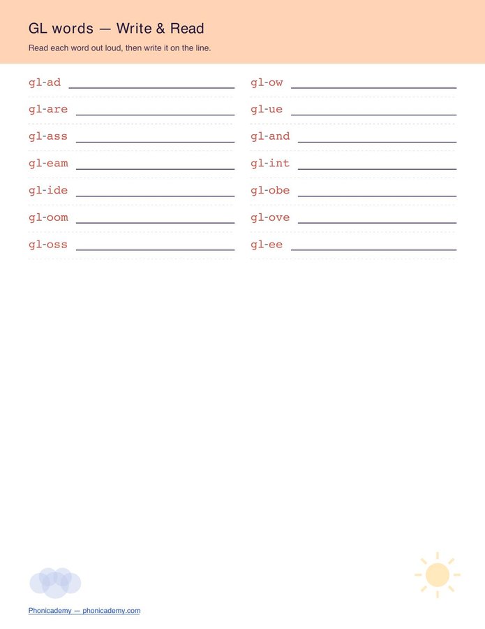 Consonant Blends Worksheet — L, R & S (Free PDF) — page 5