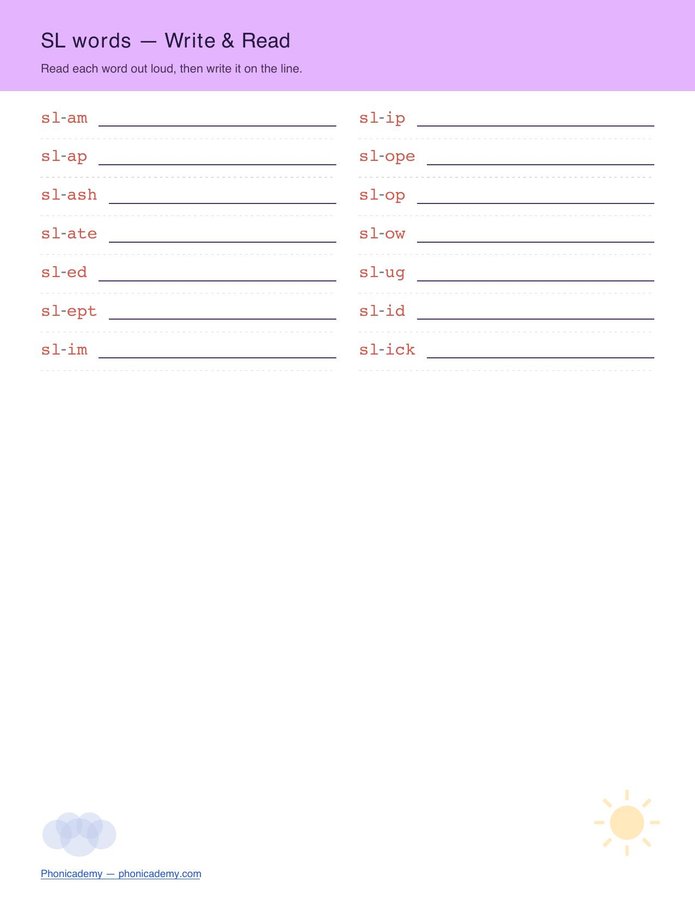 Consonant Blends Worksheet — L, R & S (Free PDF) — page 7
