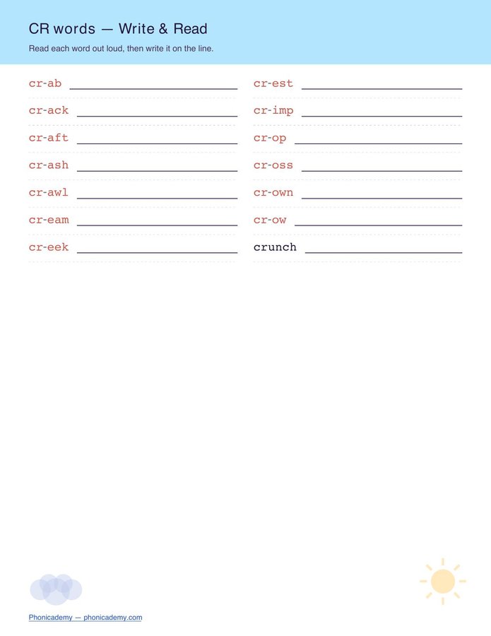 Consonant Blends Worksheet — L, R & S (Free PDF) — page 9