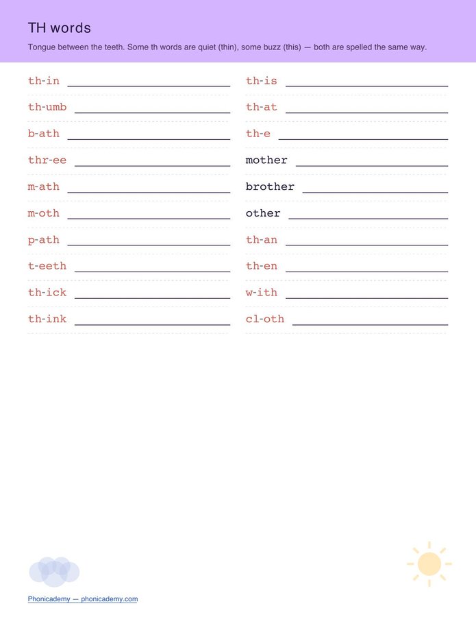 Digraphs Worksheet — All 5 + SH vs CH (Free PDF) — page 4