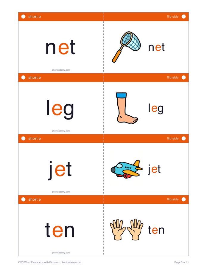 CVC Word Flashcards with Pictures (PDF) — page 5