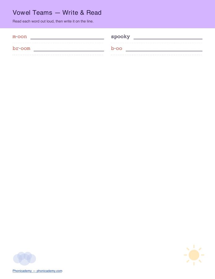 Halloween Words — Write & Read (Free PDF) — page 4