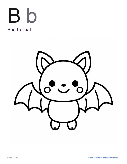 Letter B coloring worksheet, page 3