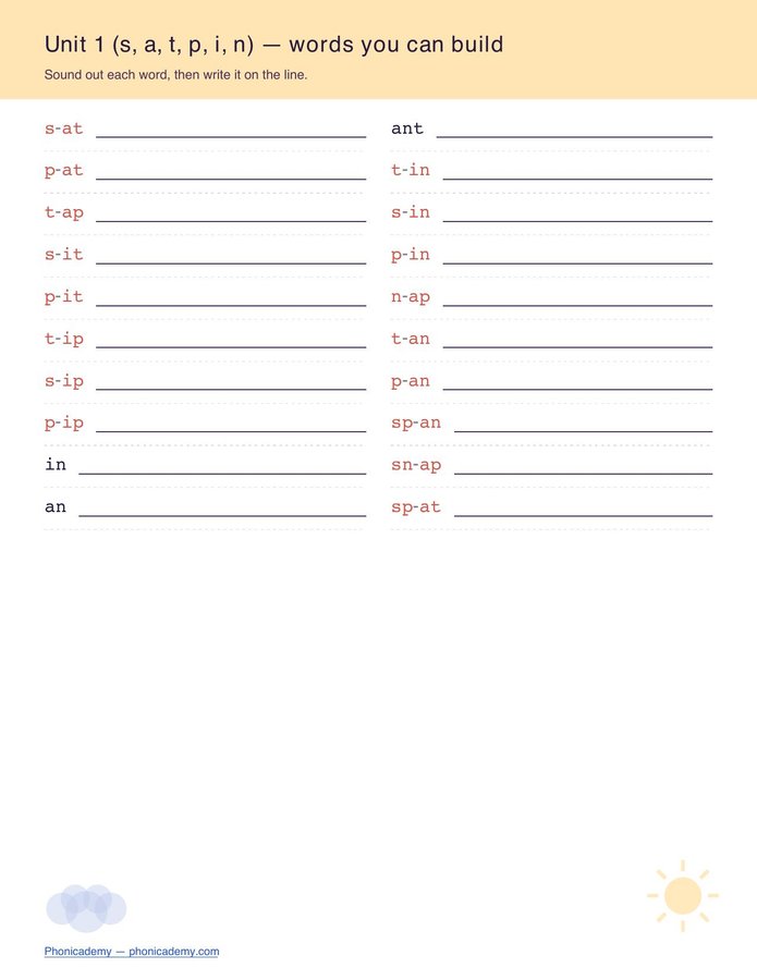 SATPIN Word-Building Worksheet (Free PDF) — page 2