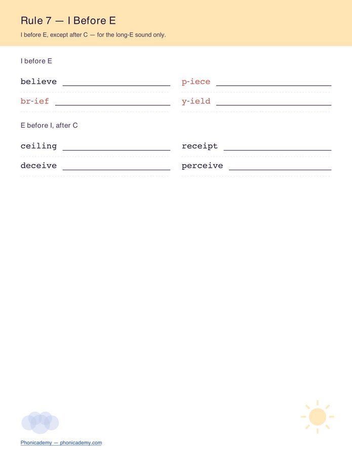 Apply the Rule — Spelling Practice (Free PDF) — page 8
