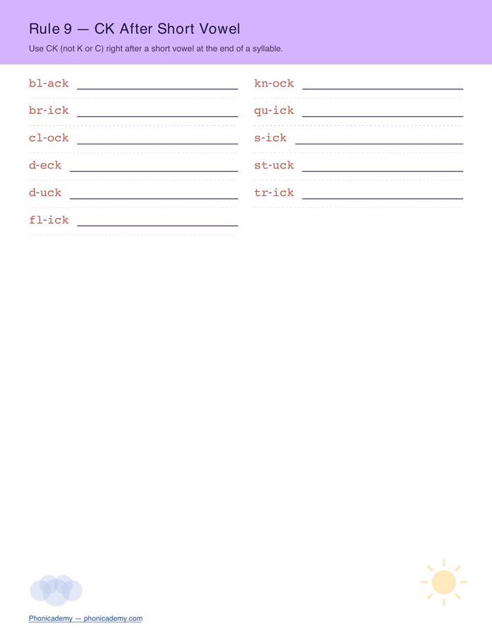 Apply the Rule — Spelling Practice (Free PDF) — page 10