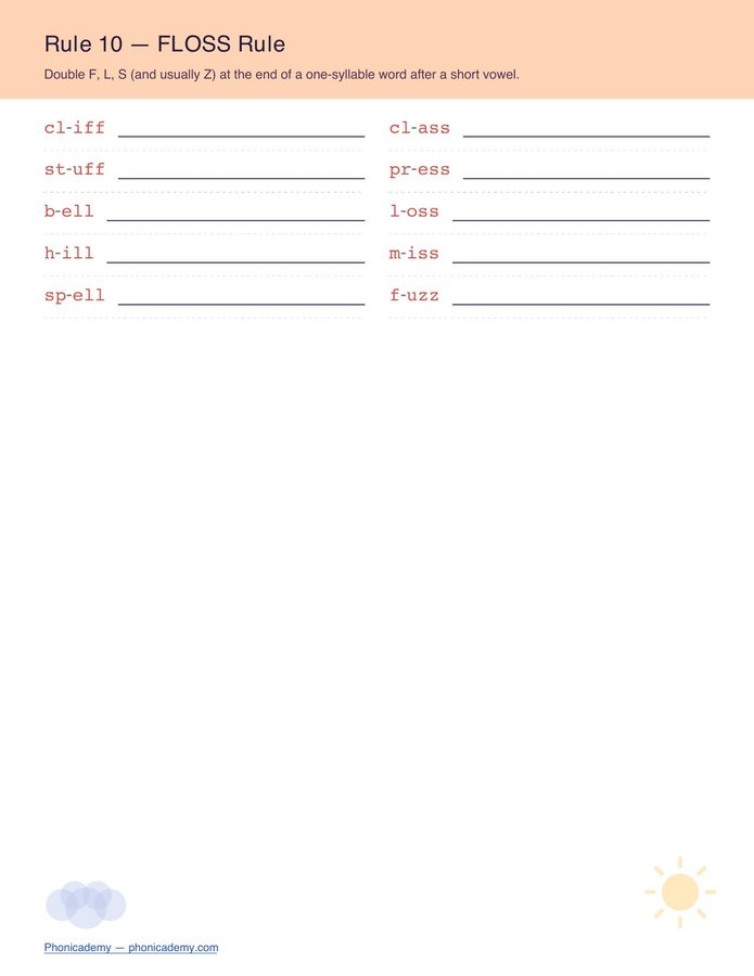 Apply the Rule — Spelling Practice (Free PDF) — page 11