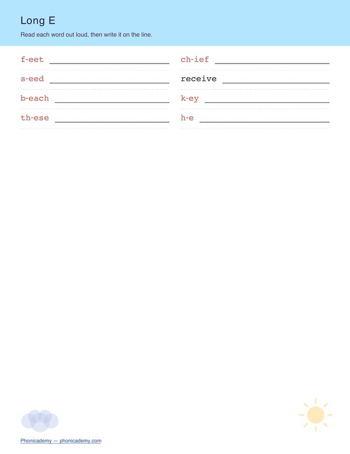 Vowel Sounds Worksheet — All 18 Sounds (Free PDF) — page 8
