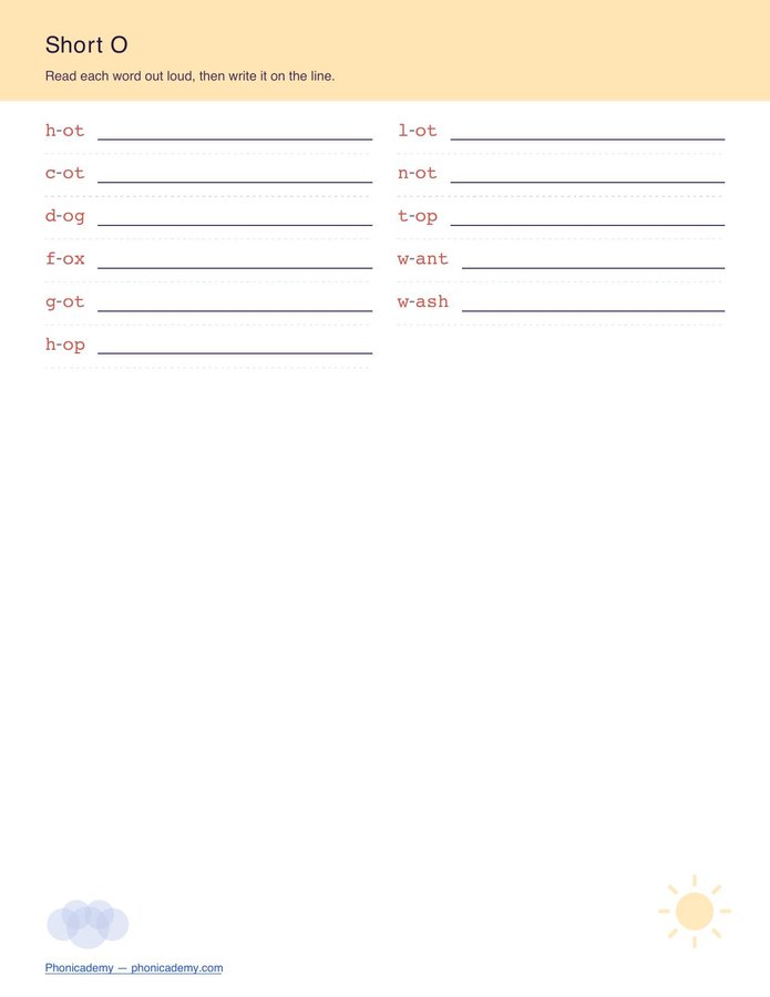 Vowel Sounds Worksheet — Short Vowels (Free PDF) — page 5