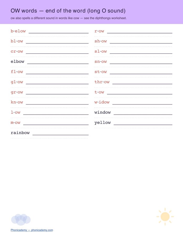 Vowel Teams Worksheet — All Families (Free PDF) — page 11