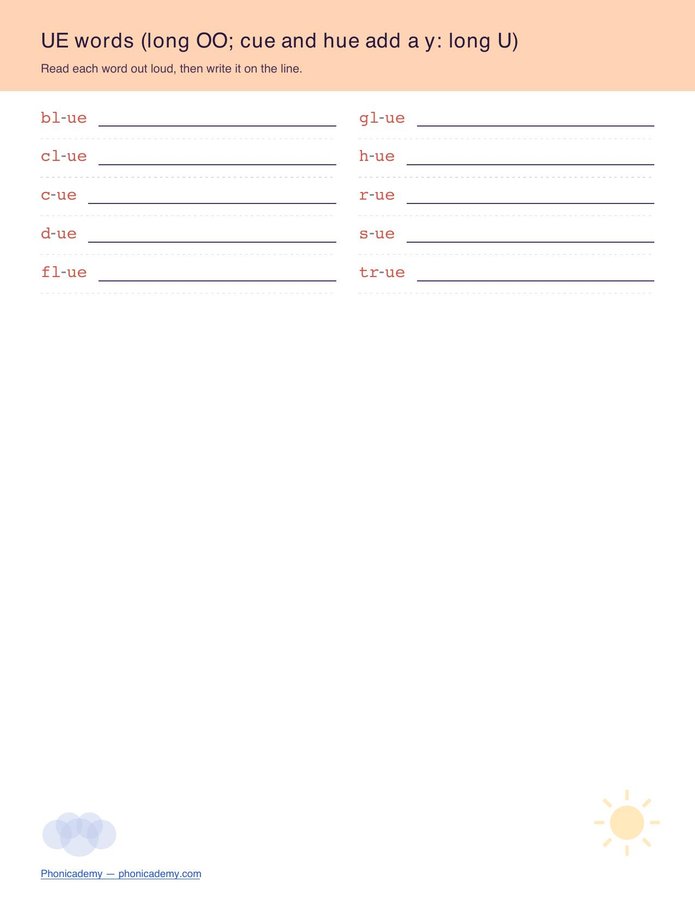 Vowel Teams Worksheet — OO Family (Free PDF) — page 4