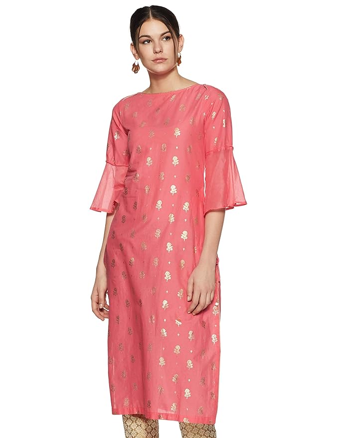 BIBA Women's Cotton Printed Regular Kurta