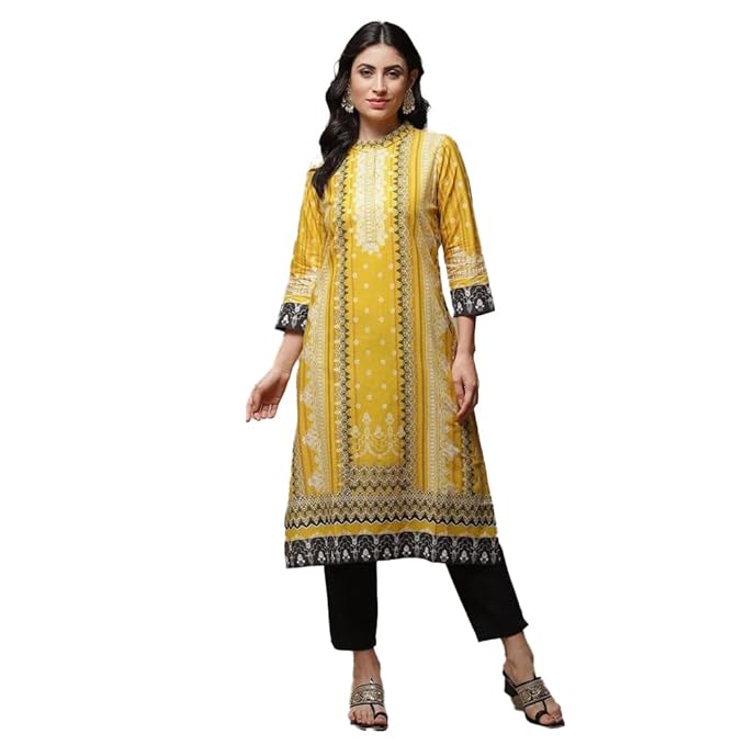 BIBA Women Cotton Regular Kurta