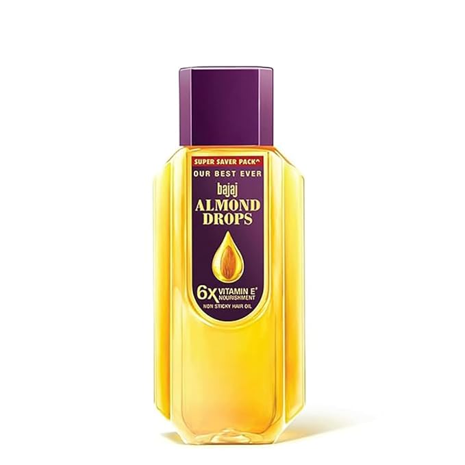 Bajaj Almond Drops Hair Oil, 625ml, Hair Oil, 6X Vitamin E, Almond Oil, Light and Non-Sticky, Hair Fall Control