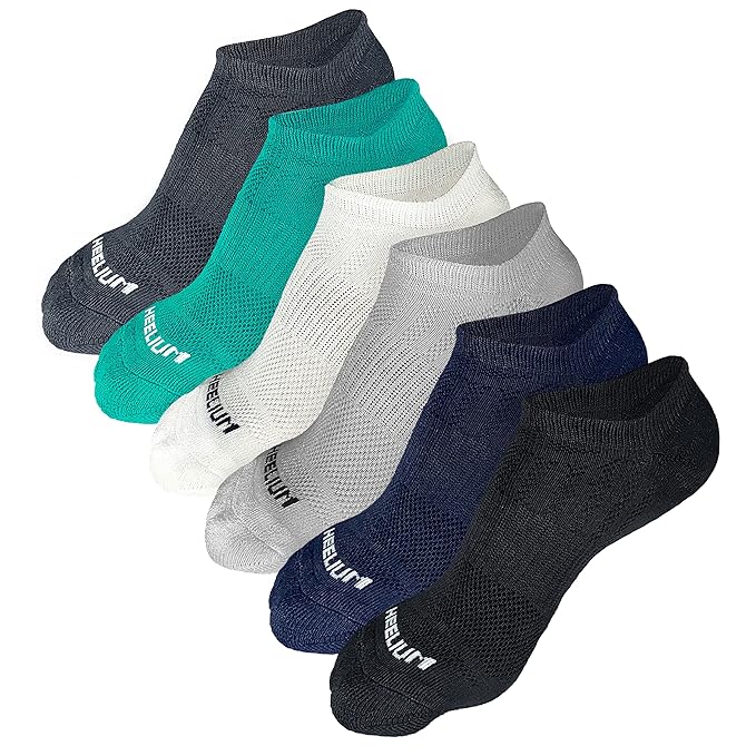 HEELIUM Bamboo Ankle Socks for Men | Ultra-Soft, Thin & Breathable | Odour-Free & Anti-Bacterial | 3X Softer than Cotton | Size (UK 4-9)