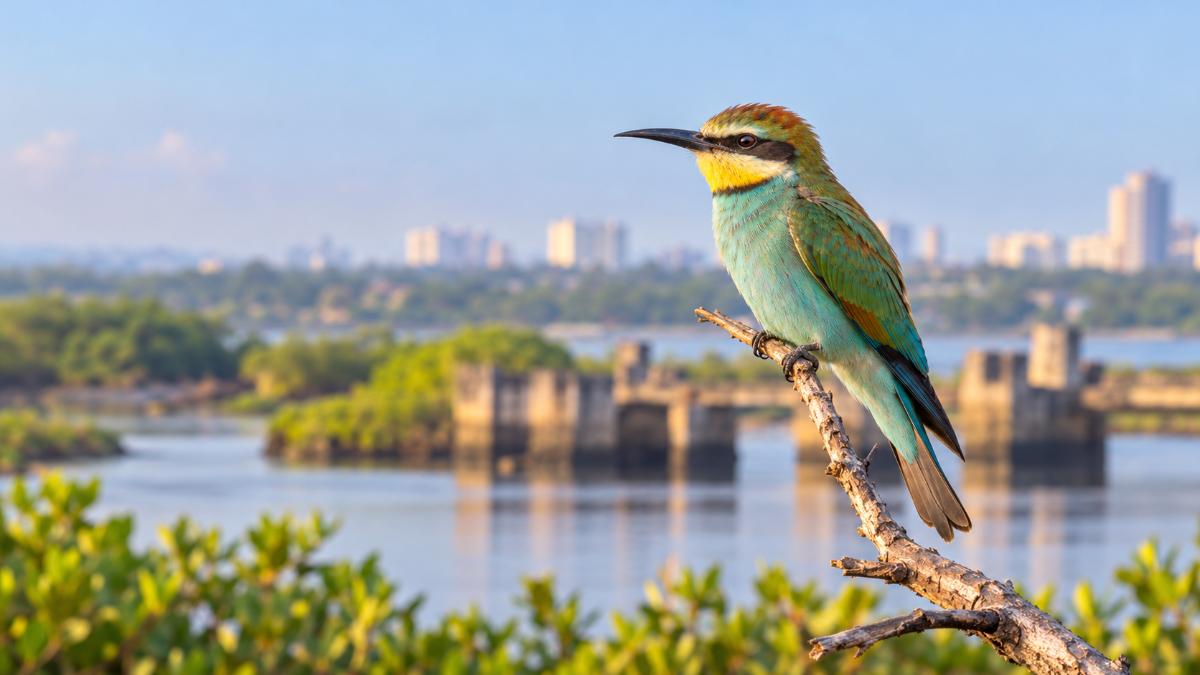A European Bee-Eater in Chennai: The Rare Visitor That Surprised Birdwatchers at Broken Bridge