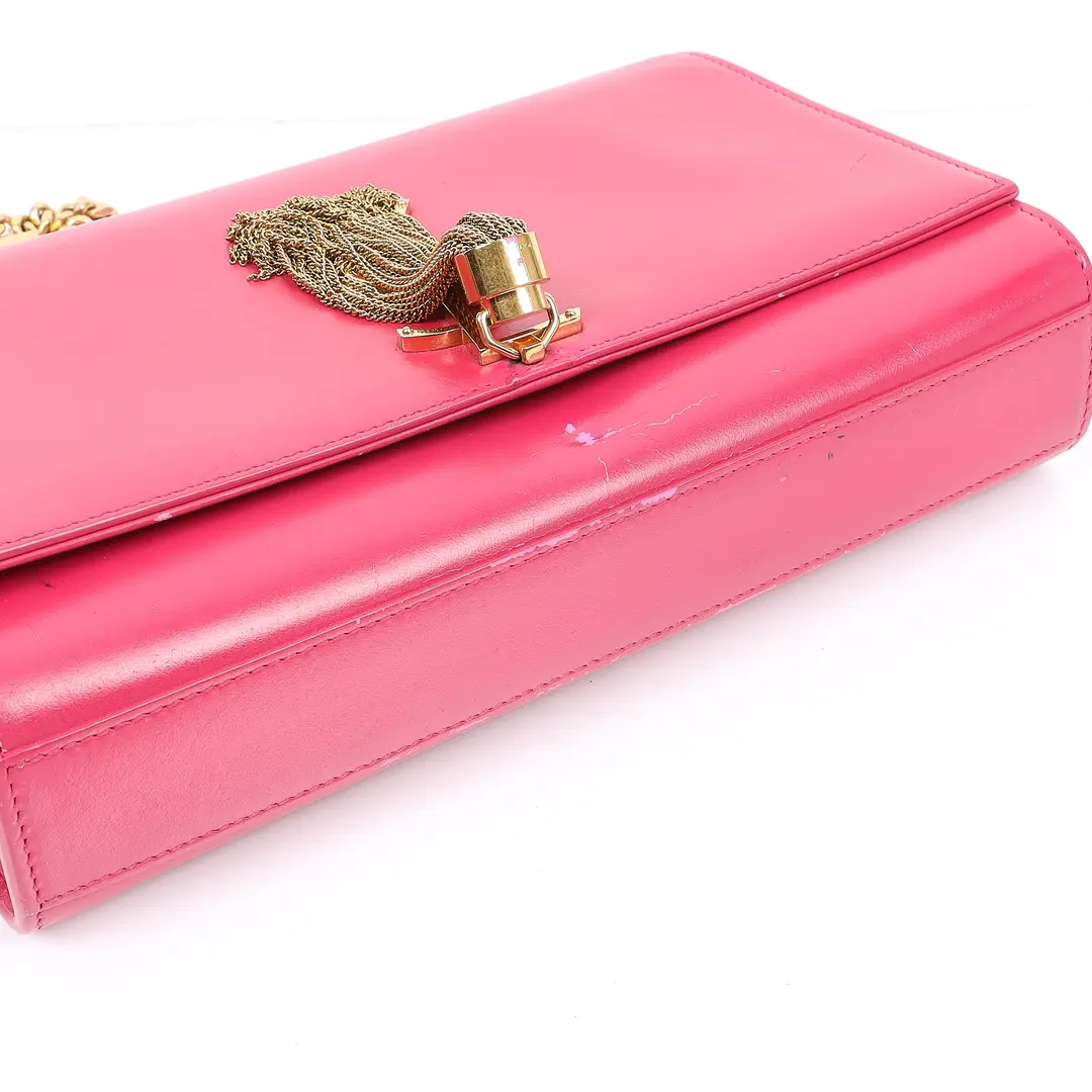 Saint Laurent Kate Tassel Pink Leather Shoulder Bag