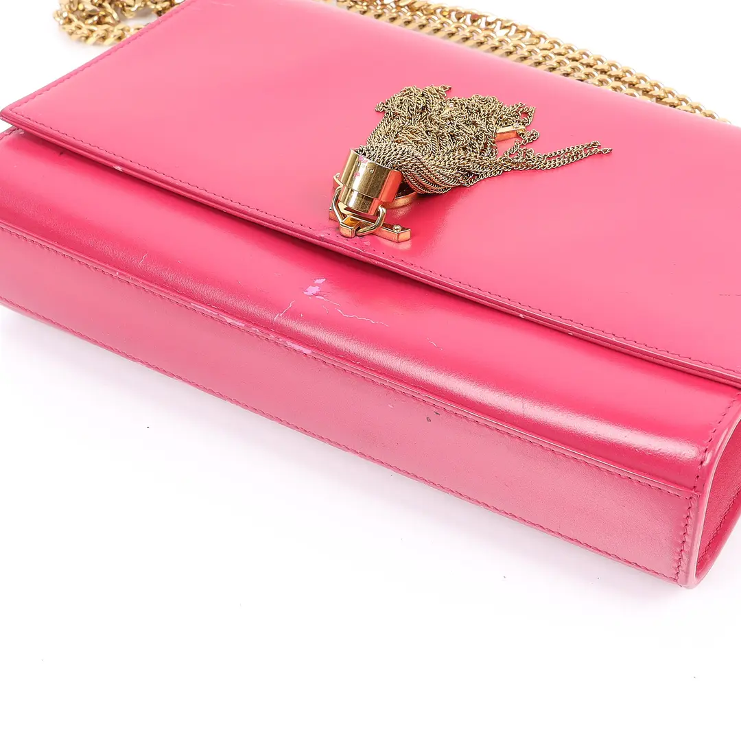 Saint Laurent Kate Tassel Pink Leather Shoulder Bag