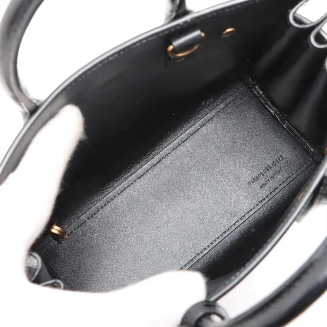 Saint Laurent Sac de Jour Black Crocodile Embossed Leather Handbag
