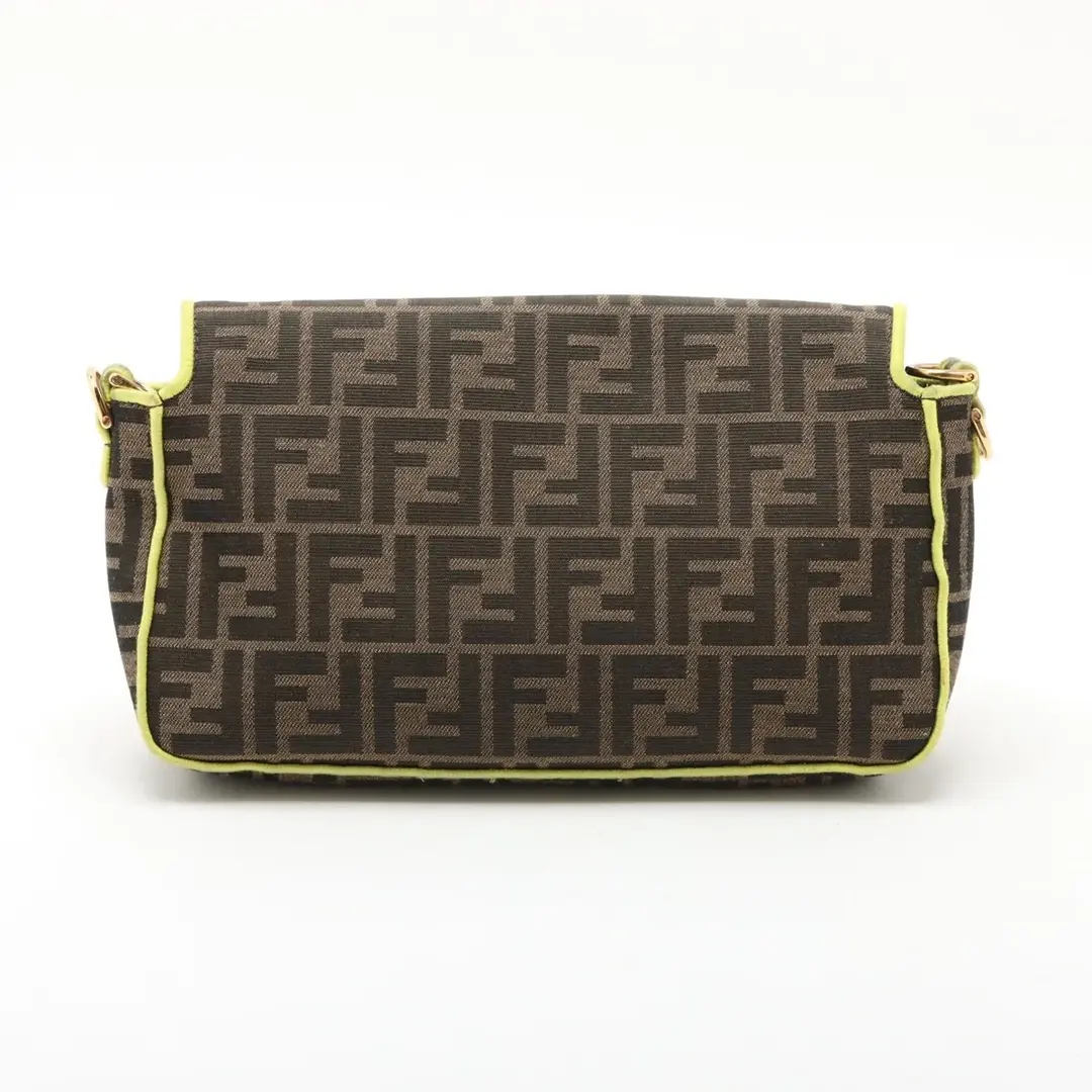 Fendi Baguette Brown Zucca Canvas Shoulder Bag