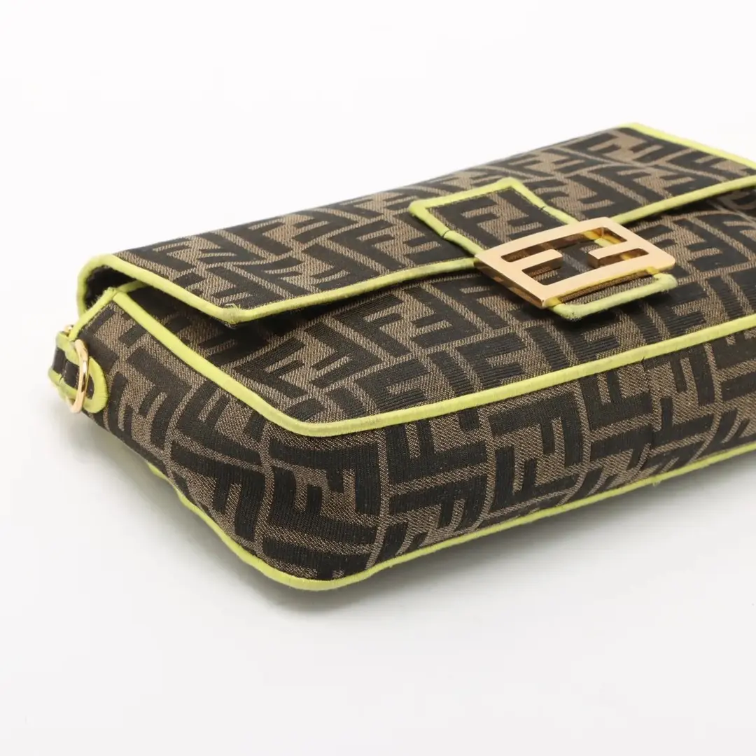 Fendi Baguette Brown Zucca Canvas Shoulder Bag