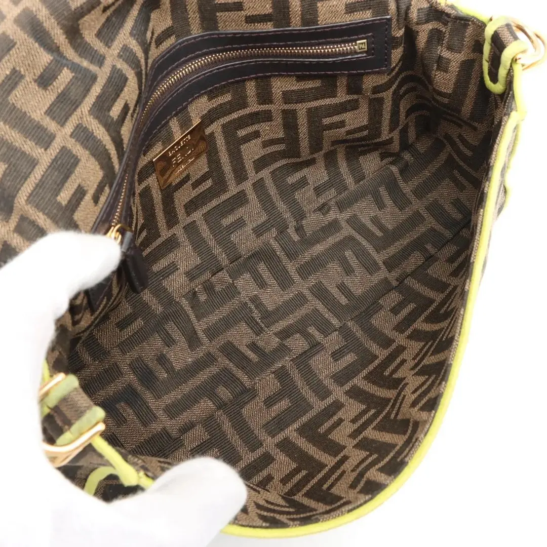 Fendi Baguette Brown Zucca Canvas Shoulder Bag