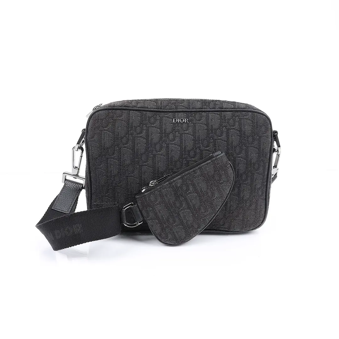 Dior Safari Black Oblique Jacquard Messenger Bag
