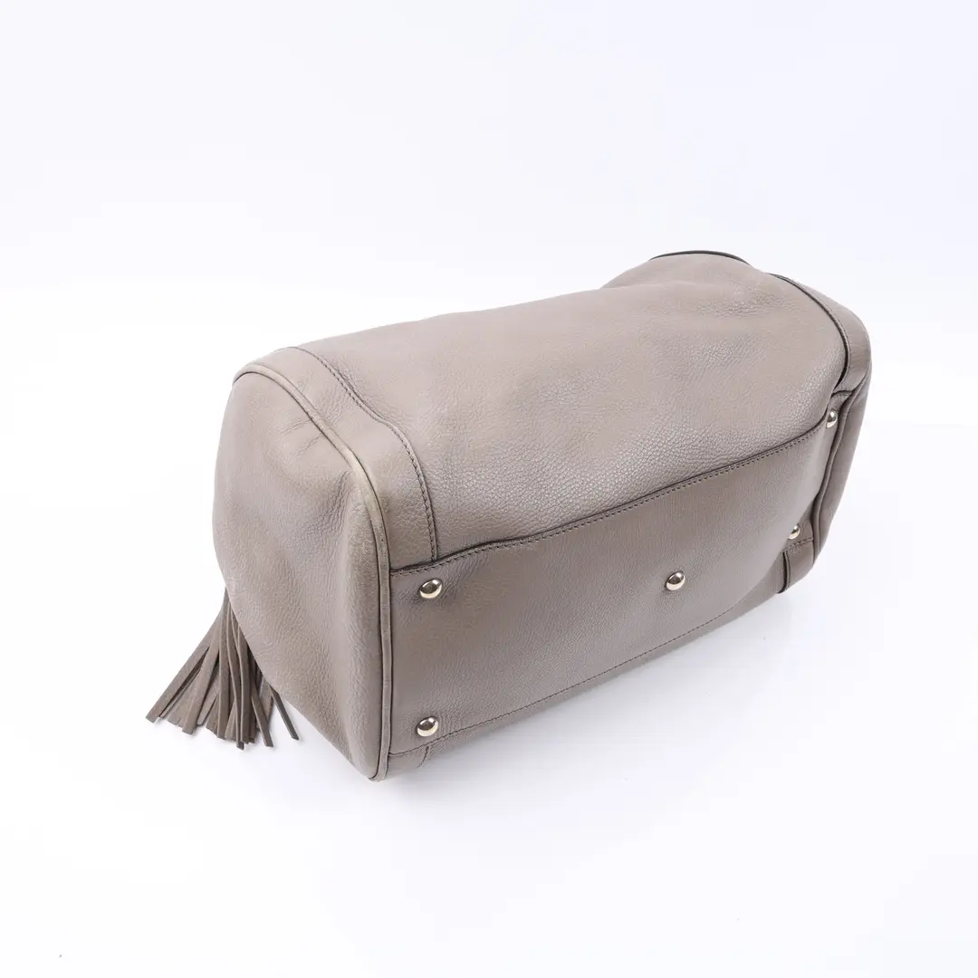Gucci Soho Gray Leather Boston Bag