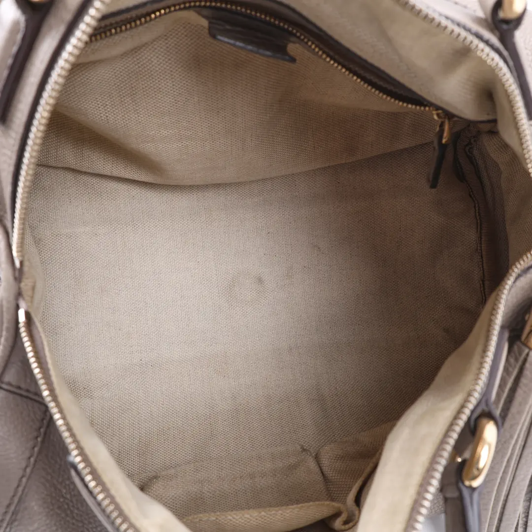 Gucci Soho Gray Leather Boston Bag