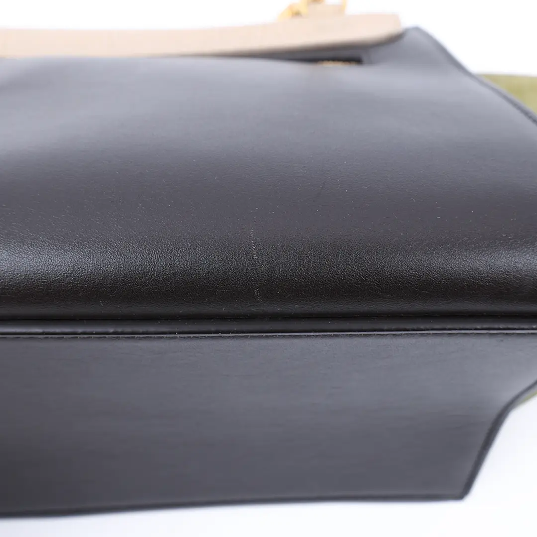 Celine Trapeze Beige Leather Suede Handbag
