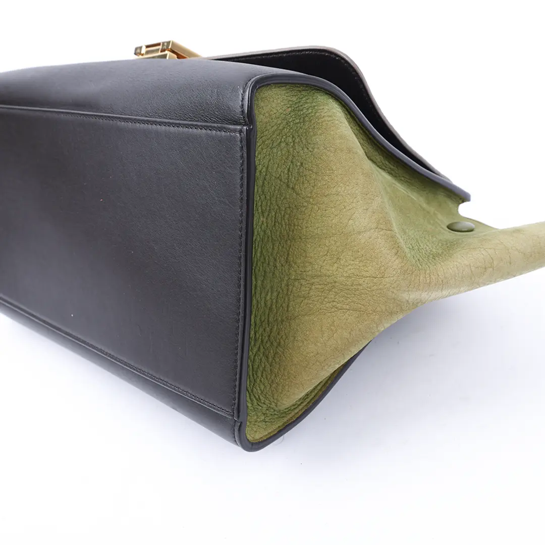Celine Trapeze Beige Leather Suede Handbag