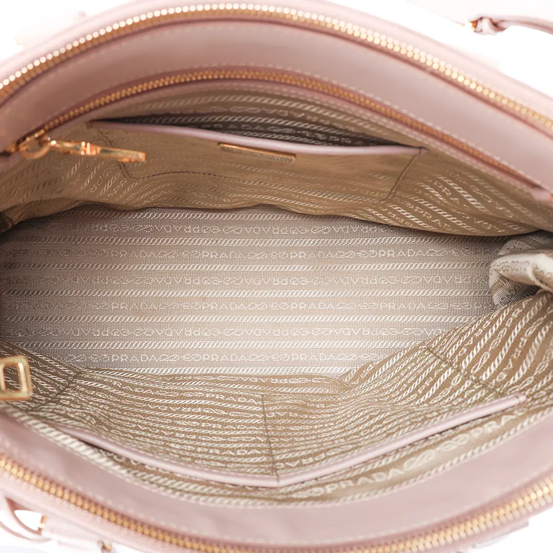 Prada Galleria Pink Saffiano Leather Handbag