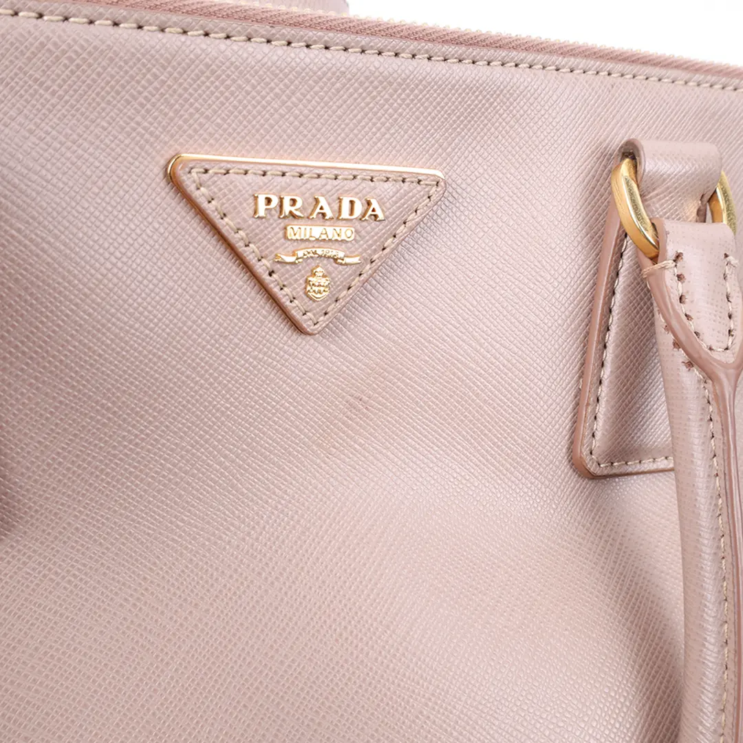 Prada Galleria Pink Saffiano Leather Handbag