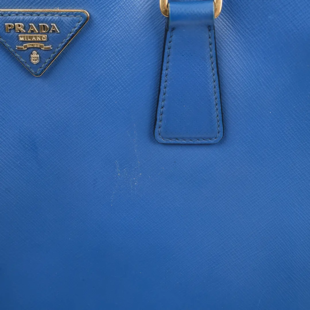Prada Galleria Blue Saffiano Leather Handbag