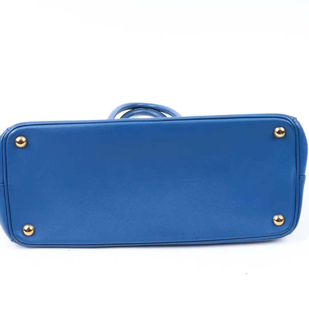 Prada Galleria Blue Saffiano Leather Handbag
