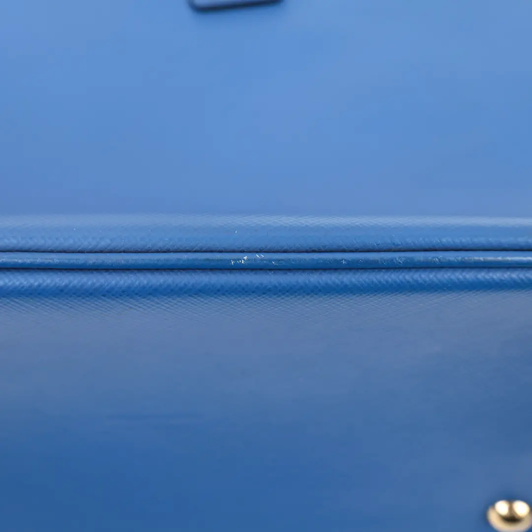 Prada Galleria Blue Saffiano Leather Handbag