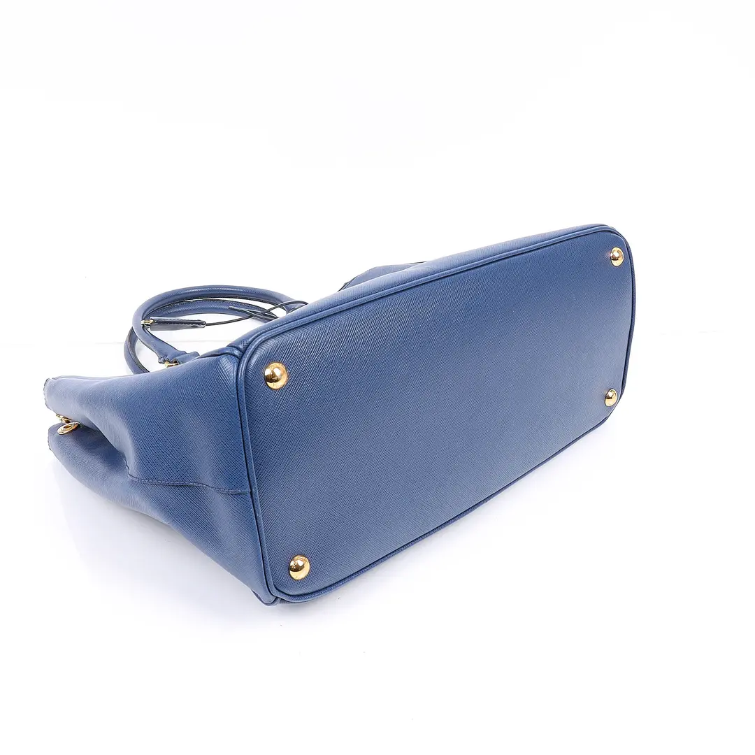 Prada Galleria Blue Saffiano Leather Tote Bag