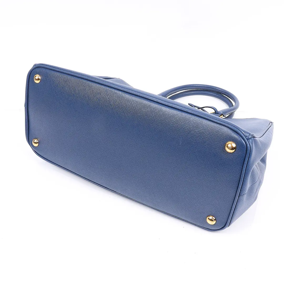 Prada Galleria Blue Saffiano Leather Tote Bag