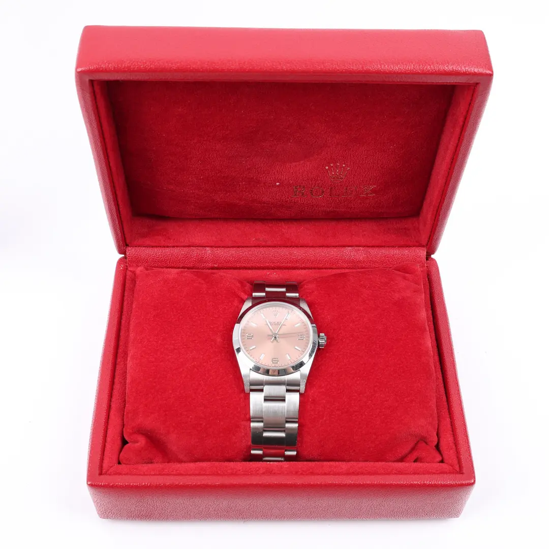 Rolex Oyster Perpetual Pink Stainless Steel Watch