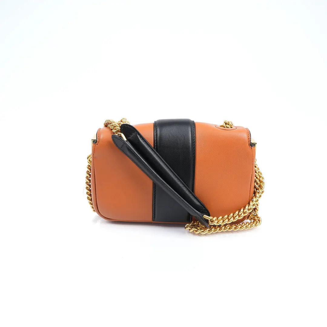 Fendi Kan U Brown Leather Shoulder Bag