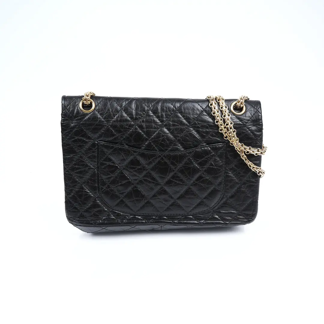 Chanel Reissue 2.55 Black Aged Calfskin Shoulder Bag