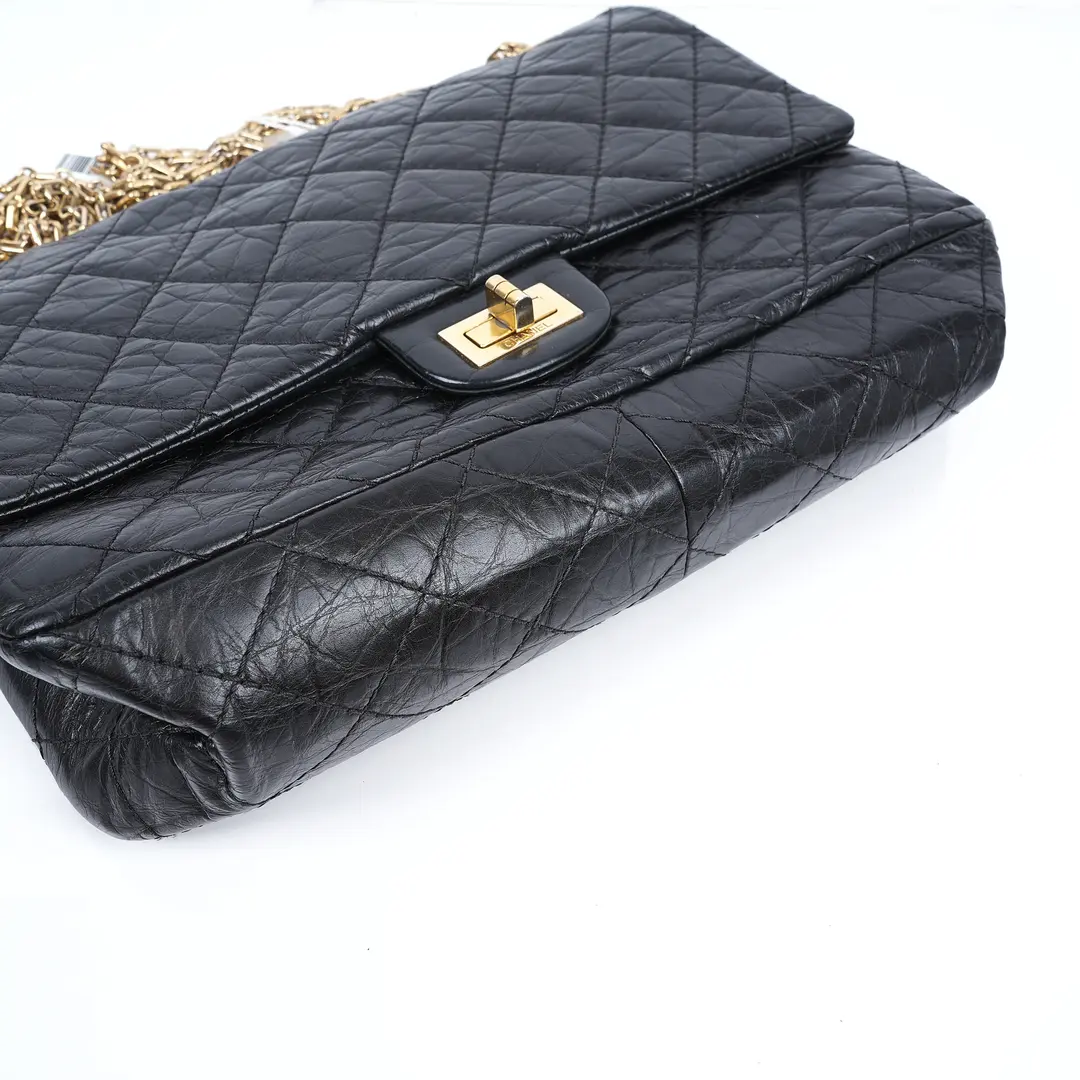Chanel Reissue 2.55 Black Aged Calfskin Shoulder Bag