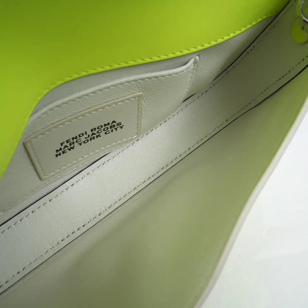 Fendi x Marc Jacobs Baguette White Leather Shoulder Bag