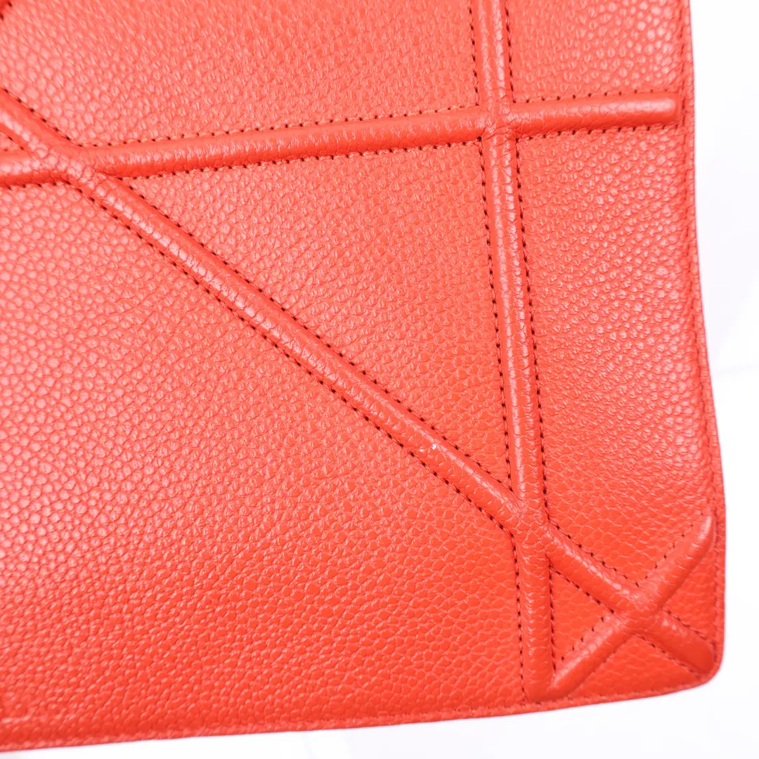 Dior Diorama Red Grained Leather Shoulder Bag