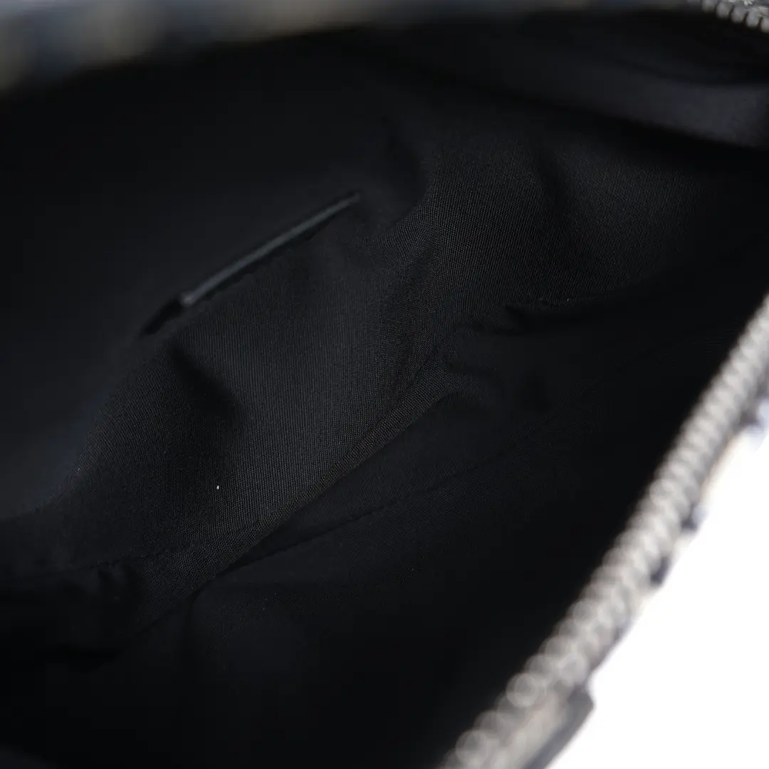 Dior Saddle Black Paint Splatter Oblique Crossbody Bag