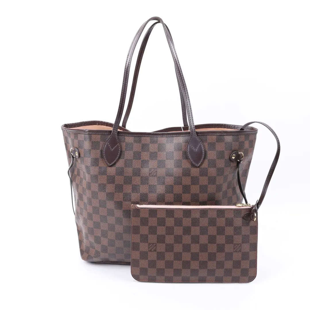 Louis Vuitton Neverfull MM Brown Damier Ebene Tote Bag