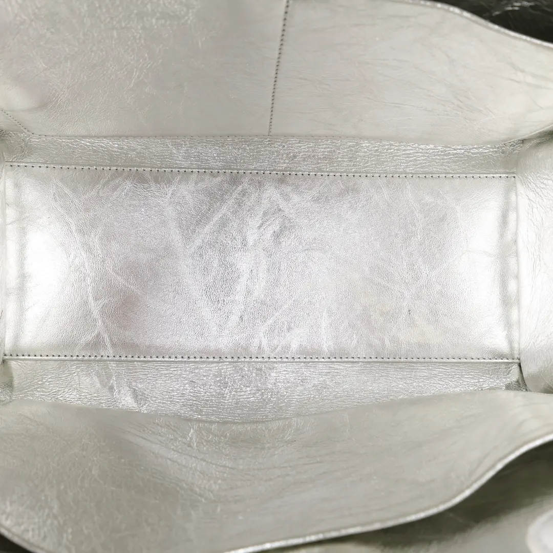 Dior Diorama Club Silver Metallic Leather Shoulder Bag
